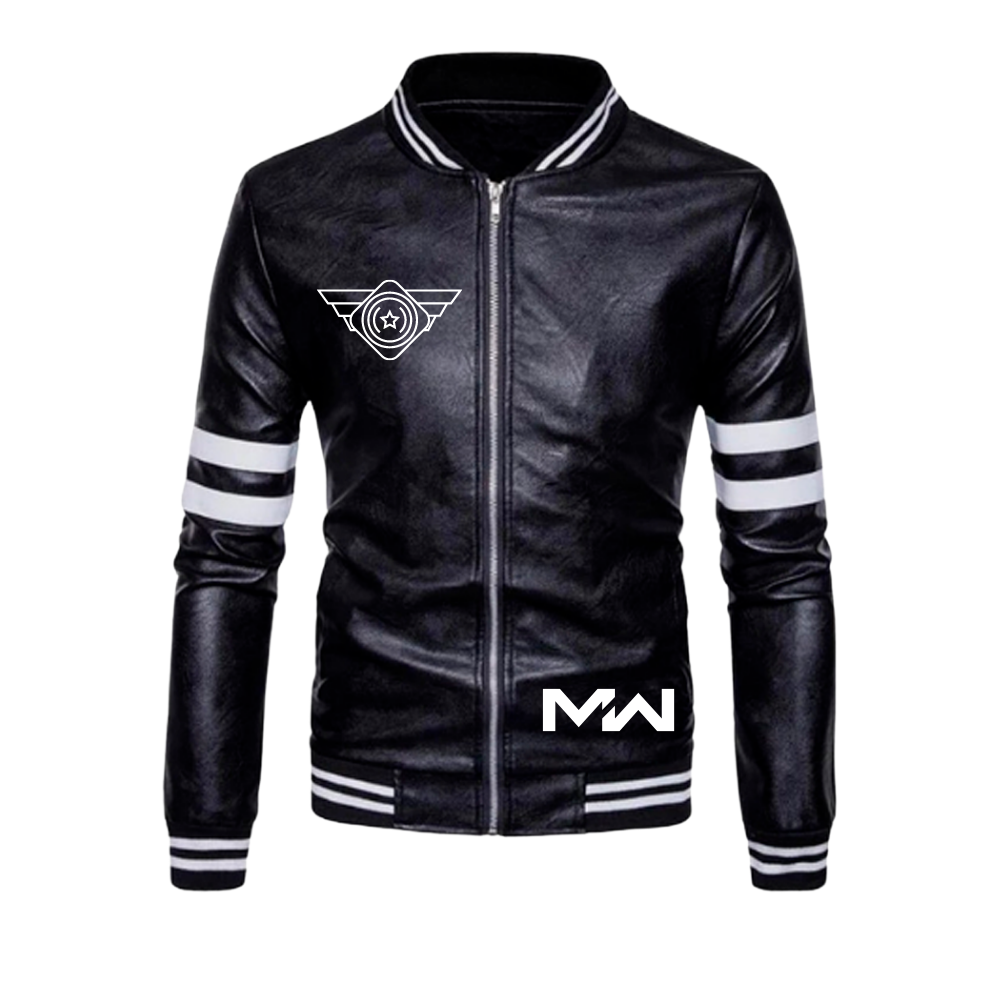 CHAQUETA BEISBOLERA RAYAS HOMBRE-NEGRO